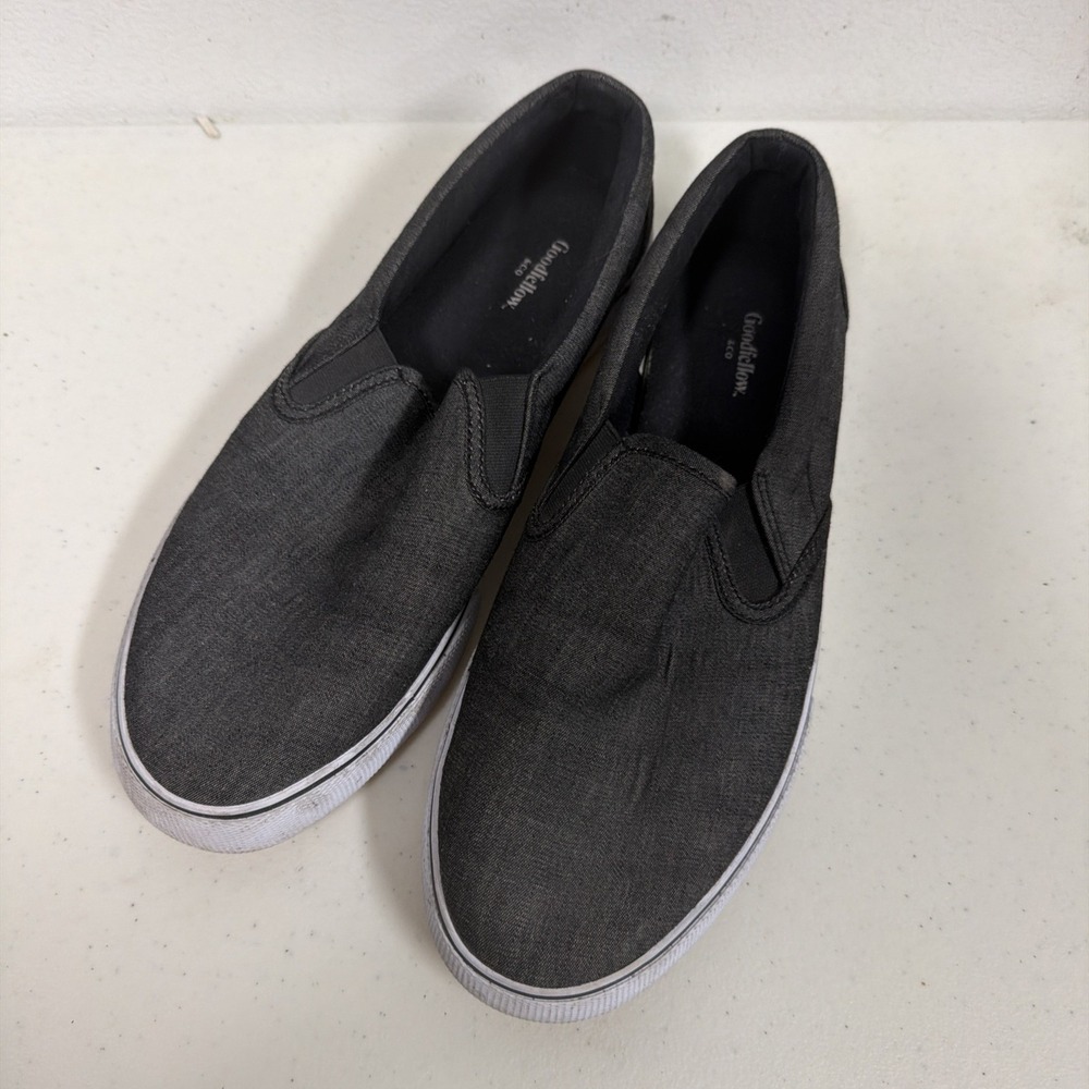 Goodfellow & CO. Men' Slip on Canvas Sneaker Grey Tennis Shoes Size 9.5